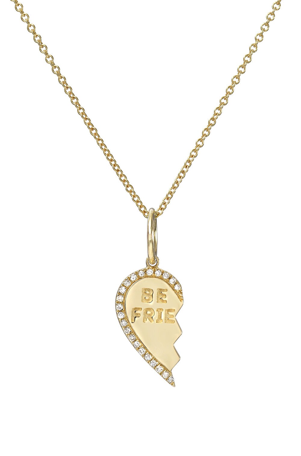 14k Gold Best Friend Necklace Set Etsy