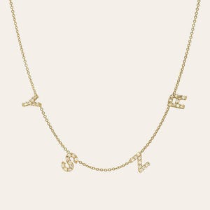 Colar Mini Diamond Initial Space | Ouro 14k