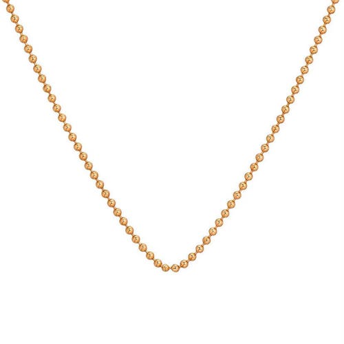 14K Solid Gold Ball Chain Ball Dainty Chain Gold Ball Etsy