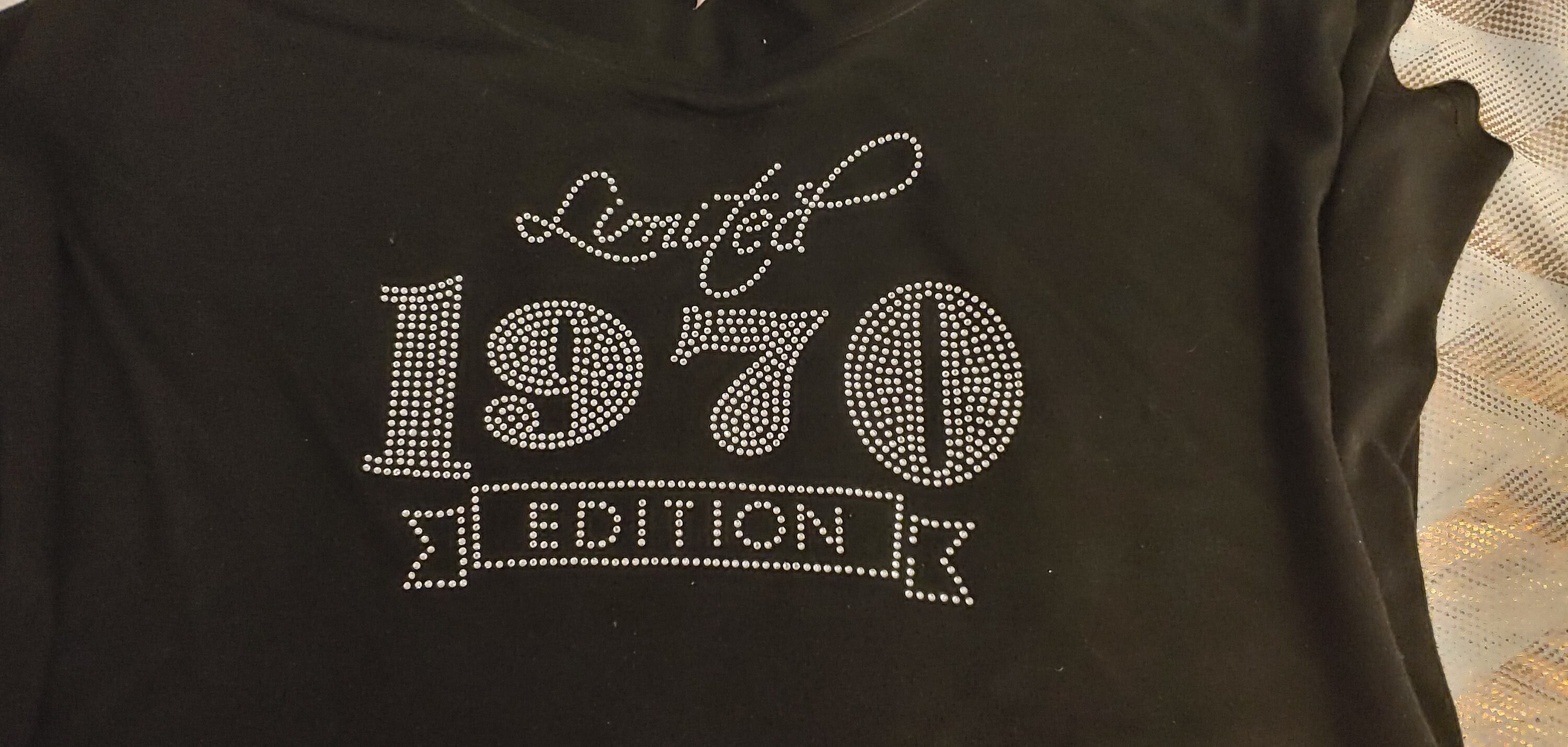 【emis】LETTERING RHINESTONE T-SHIRT Amazon.com: Clear Custom Word Iron-on Rhinestone Sparkly