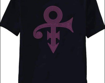 T-shirt Prince Logo Symbole Blanc - Noir, Coupe Unisexe - Coton Doux, Finition Délavée - Tailles S à XXL