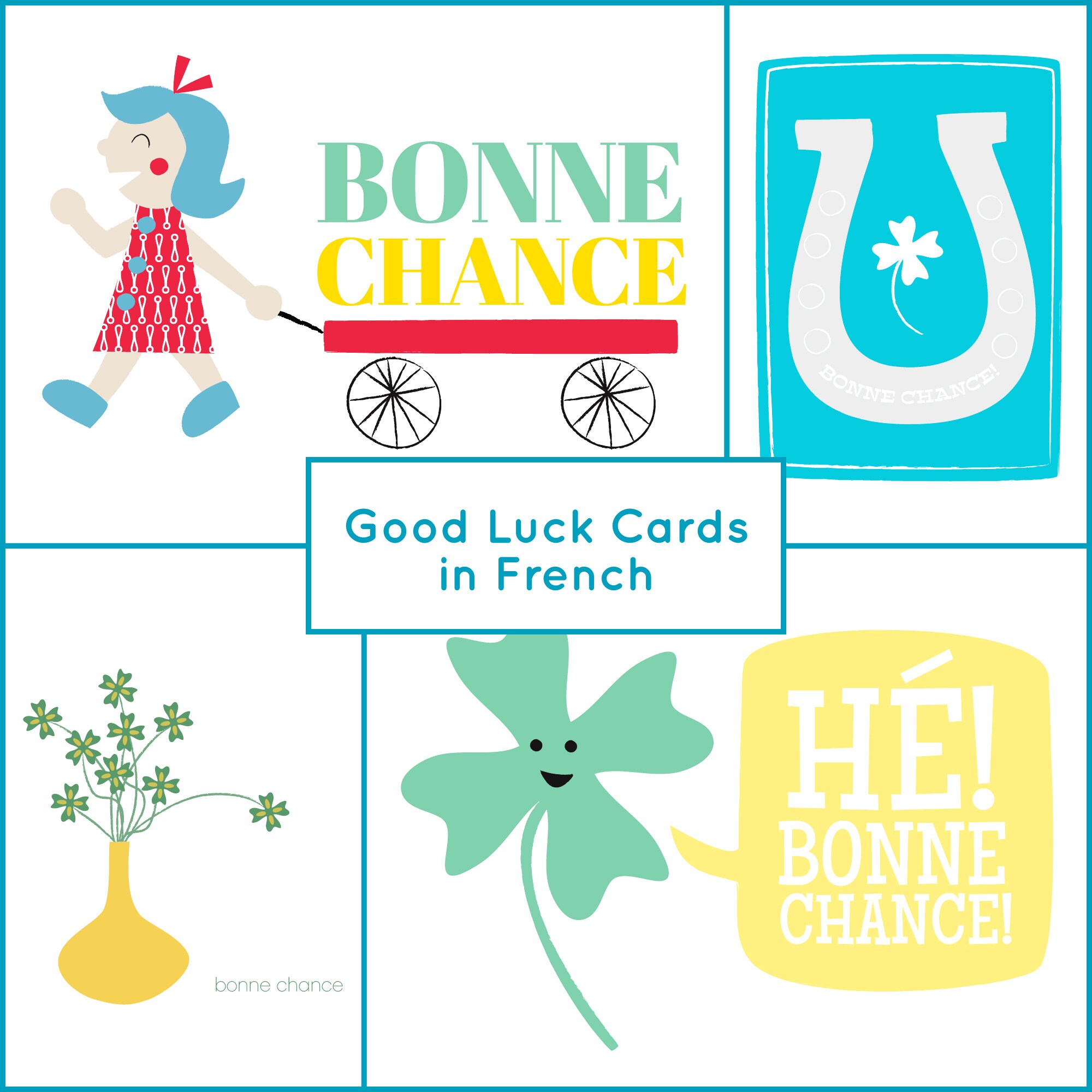 Good Luck Cards in French Etsy