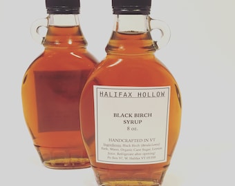 Black Birch Bark Syrup: 8oz Bottle, Made in VT