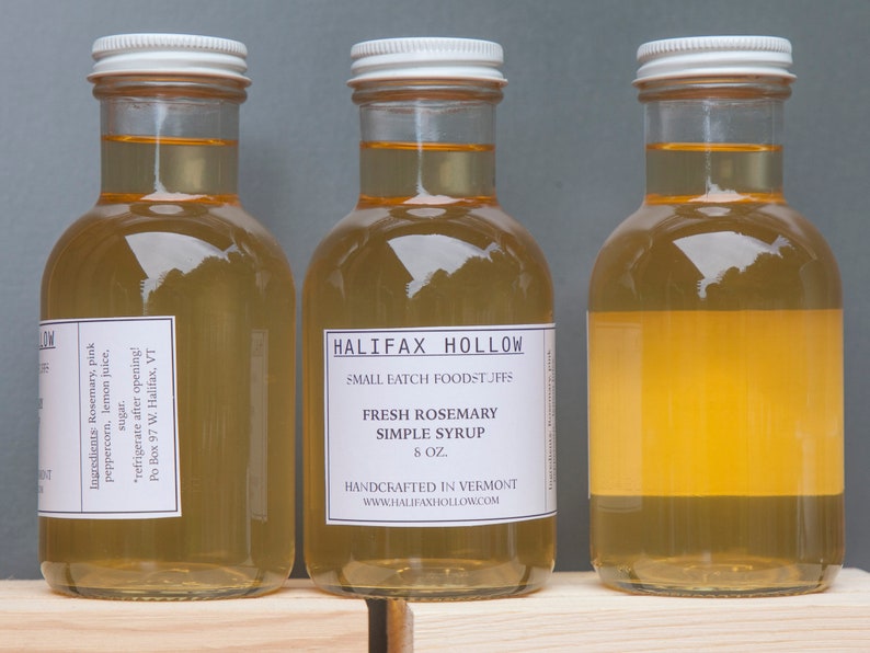 Rosemary Simple Syrup for Cocktails Teas and Coffee Foodie Etsy