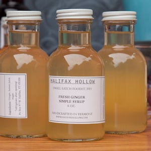 Ginger Simple Syrup- For Cocktails, Teas, and Coffee- Foodie Gifts and Gourmet Food