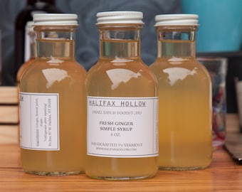 Jarabe de jengibre simple - Para cócteles, tés y café - Regalos gourmet y comida gourmet