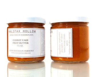 Fruit Butter- Carrot Cake- 6 oz Jar - Foodie Gifts and Gourmet Food