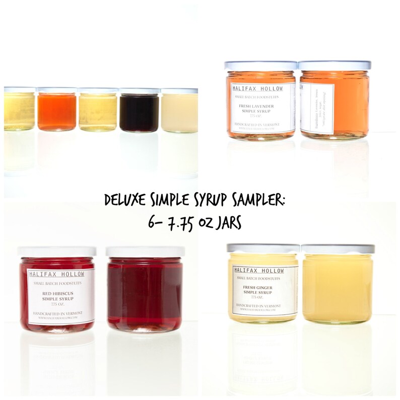 Simple Syrups 6 Flavor Sampler Set Foodie Gifts and Gourmet Etsy