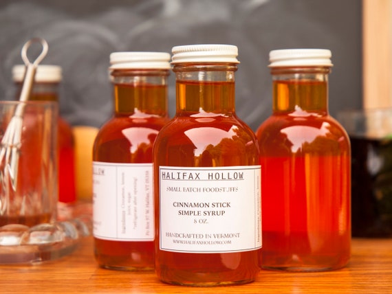 Cinnamon Stick Simple Syrup- For Cocktails, Teas, and Coffee- Foodie Gifts and Gourmet Food