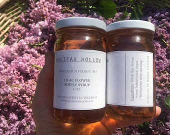 Lilac Simple Syrup- Cocktails/Soda/Tea-  Foodie Gifts and Gourmet Food