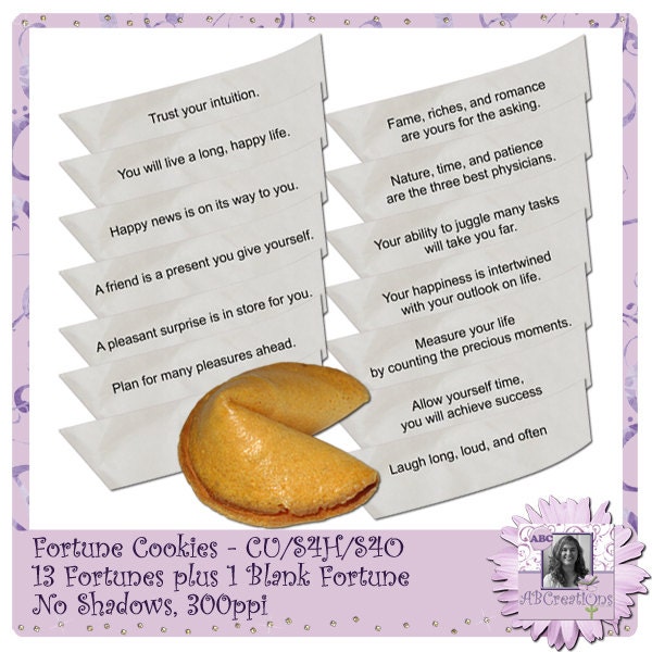 Printable Fortune Cookie Sayings - Etsy Printable Fortune Cookie Sayings - Etsy