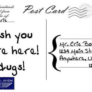Digital Printable Postcard Backs, Set of 5 - Etsy
