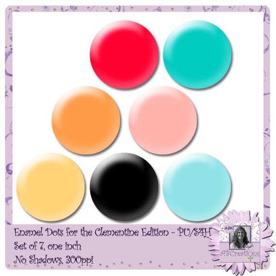 Enamel Dots for the Clementine Edition of Project Life Etsy