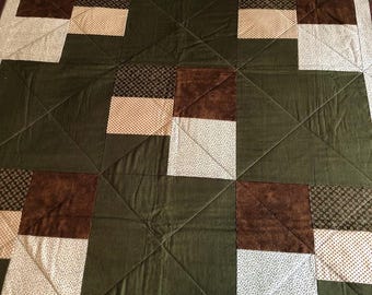 Quilt - patchwork cotton old fashioned quilt