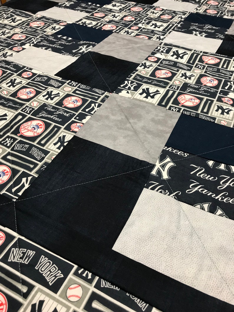 New York Yankees Quilt Etsy