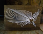 United States Map - String Art - United States Map Wall Art - Christmas Gift - Southern Home Decor - Farmhouse Decor - Rustic Decor