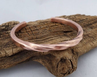 Twisted Copper Bracelet, Christmas Gift, Bracelet Men and women, 7th Anniversary, ColeTaylorDesigns