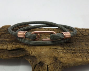 Paracord  Bracelet with Solid Copper Hardware, 7th Anniversary gift for Him and Her, Available in 4 Colors, Cole Taylor Designs