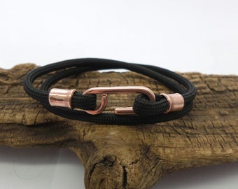 Paracord  Bracelet with Solid Copper Hardware, 7th Anniversary gift for Him and Her, Available in 4 Colors, Cole Taylor Designs