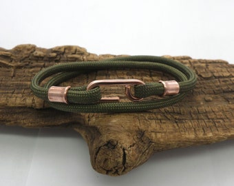 Paracord  Bracelet with Solid Copper Hardware, 7th Anniversary gift for Him and Her, Available in 4 Colors, Cole Taylor Designs