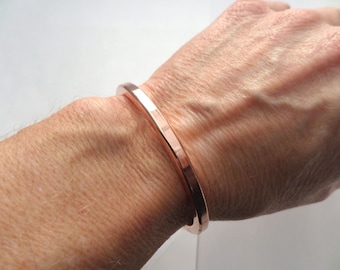 Solid Copper Cuff Bracelet, 7th Anniversary gift for Men and Women, Valentine's Day, ColeTaylorDesigns