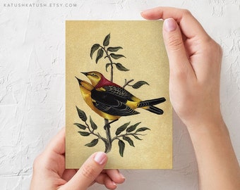 Yellow Bird Greeting Card, Two Birds Card, Card for Girlfriend, Best Friends Card, I Love you Card, Anniversary Card, BFF Gift, Bird Love