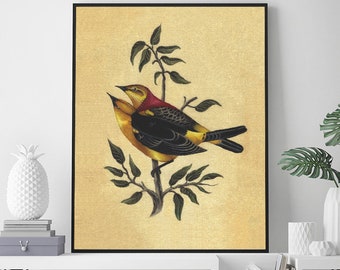 Yellow Birds Print, Yellow Kitchen Decor, Gift for Her, Anniversary Gift, Bird Wall Art, Gift for Girlfriend, Engagement Gift, Yellow Decor