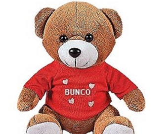 Bunco Bear - 8 Inches Tall - Our Bunco Bear makes an adorable bunco prize!