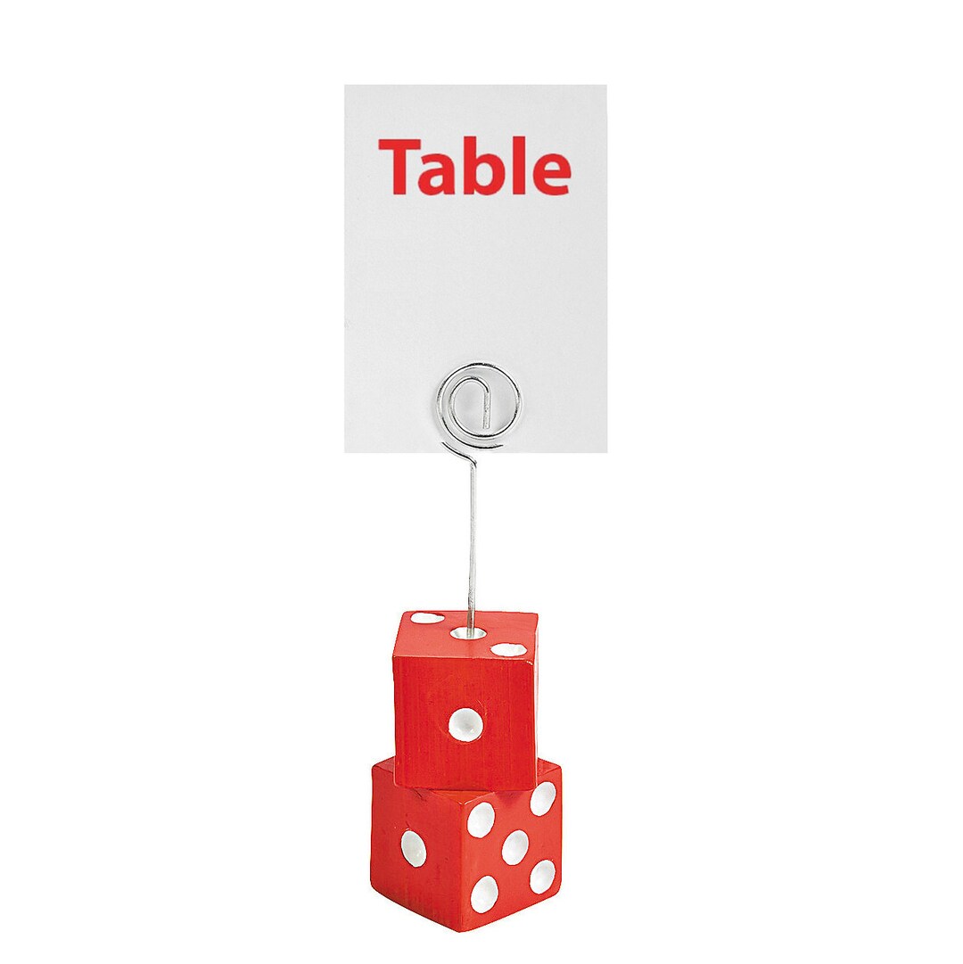 Red Dice Table Number Holder: Bunco Party Decor - Etsy