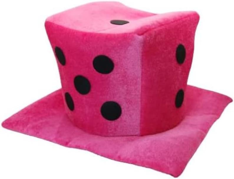 Hot Pink Dice Hat Bunco Dice Hat Casino Dice Hat Costume Dice Hat Etsy