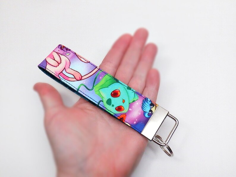 kawaii keychain lanyard keychain anime key fob wristlet keychain key finder pokemons keychain Pokemons key fob cartoon keychain