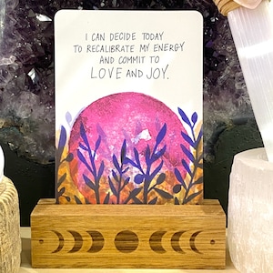 Fase lunar Oráculo único y soporte de cartas del Tarot o titular de la tarjeta de visita