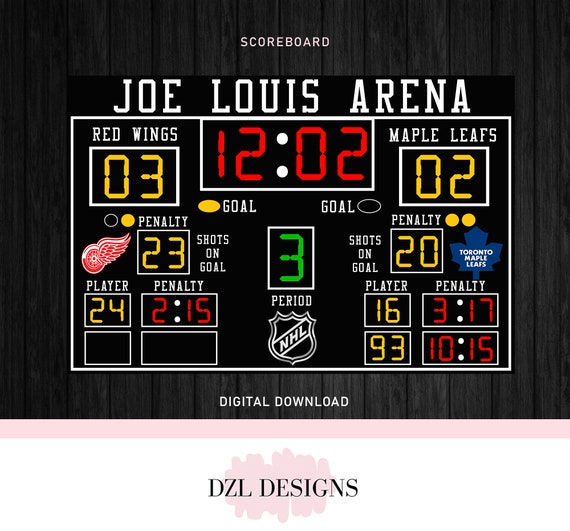 Printable Hockey Scoreboard - Etsy