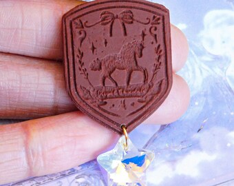 Royal Chocolate Unicorn Brooch