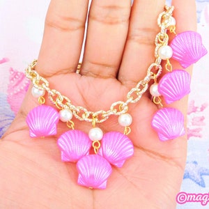 Pretty Pearl and Shell Charm Bracelet