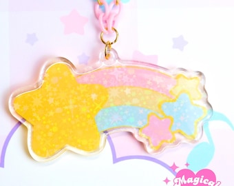 Glittery Shooting Star Necklace