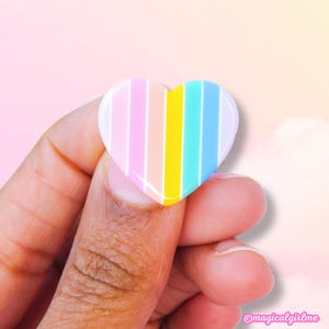 Pride Pastel Rainbow Heart Pin