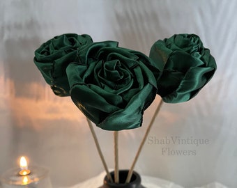 Emerald flower 12 inch stems, Wedding Flower centerpiece, reception table decorations, Wedding Arch Flowers