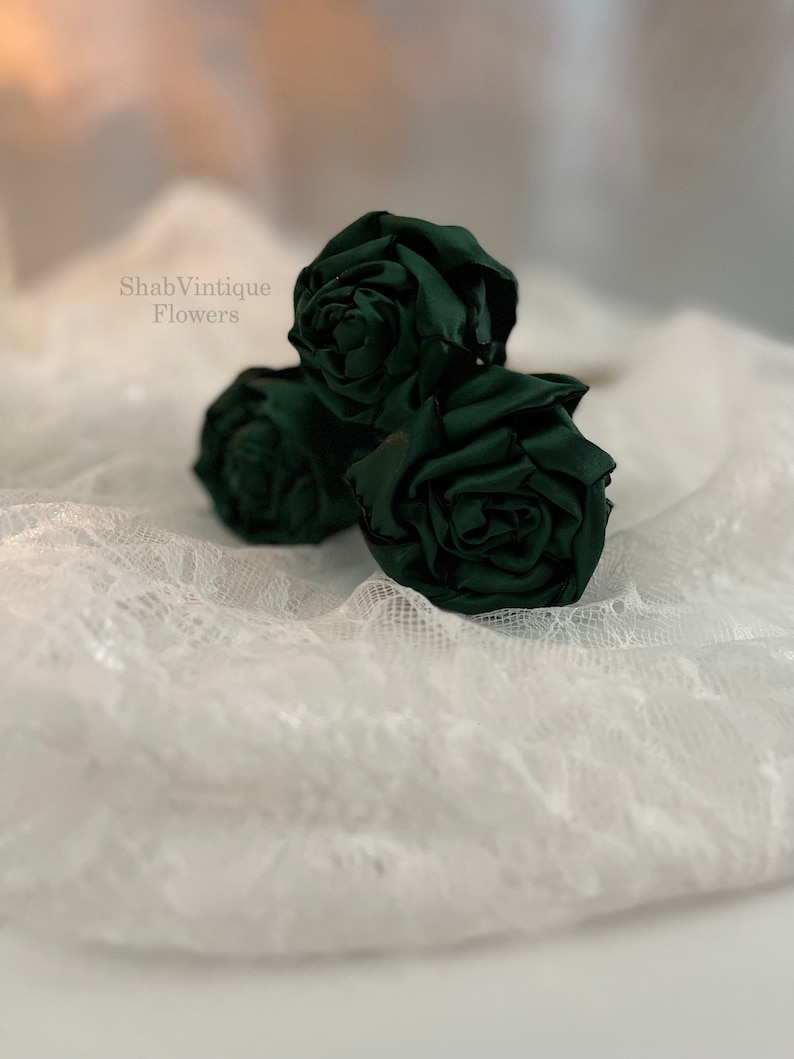 Emerald flower 12 inch stems, Wedding Flower centerpiece, reception table decorations, Wedding Arch Flowers image 4