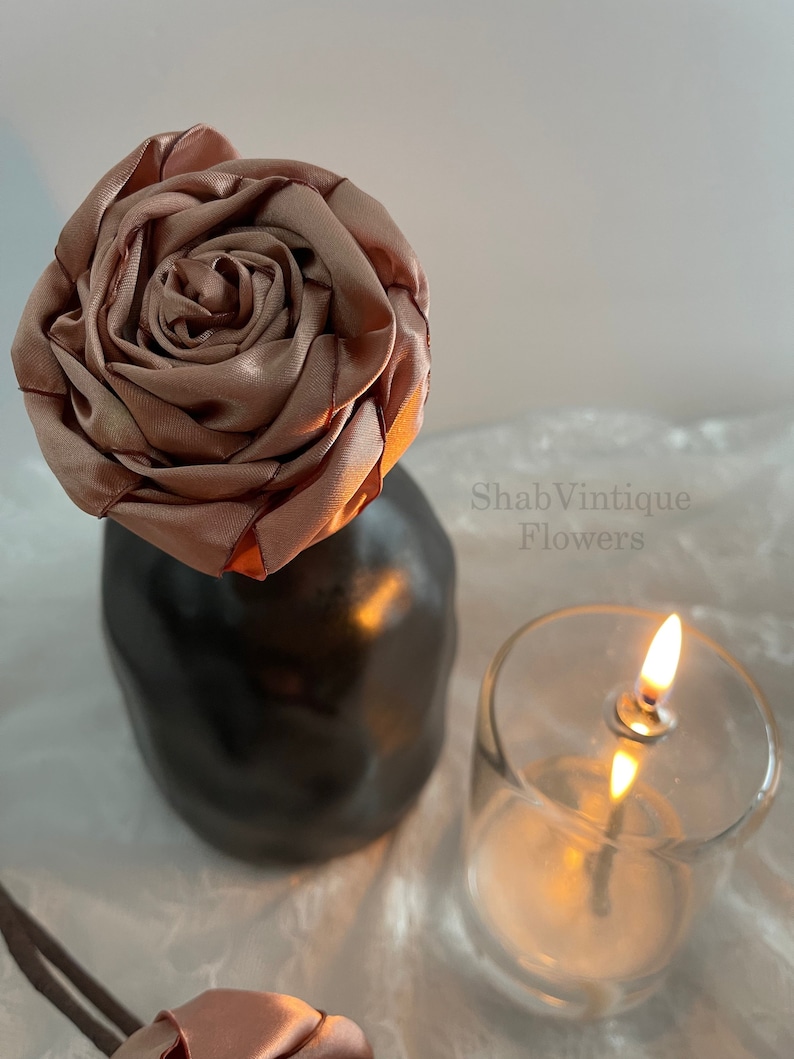 Rose Gold flower 12 inch stems, Wedding Flower centerpiece, reception table decorations, Wedding Arch Flowers image 6