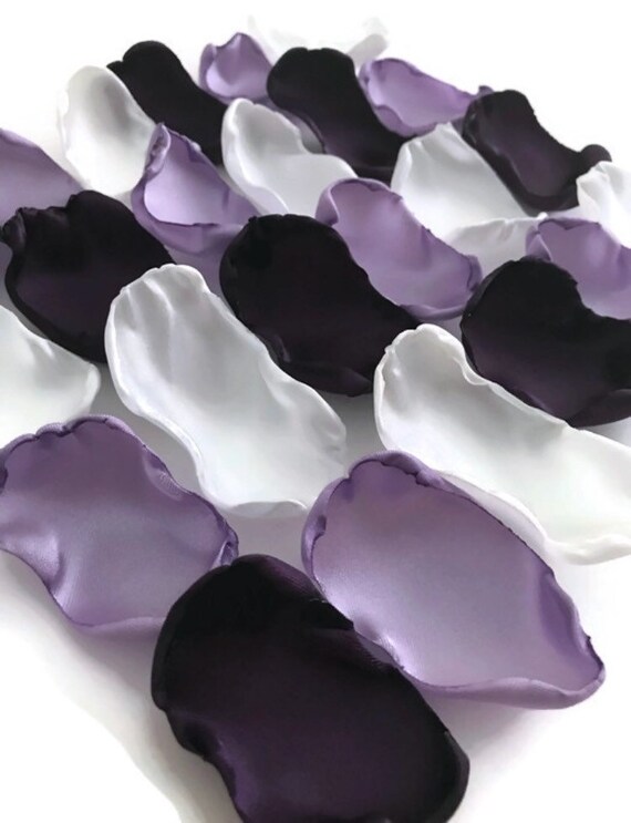 Purple Lavender And White Rose Petals Flower Petals Table Etsy