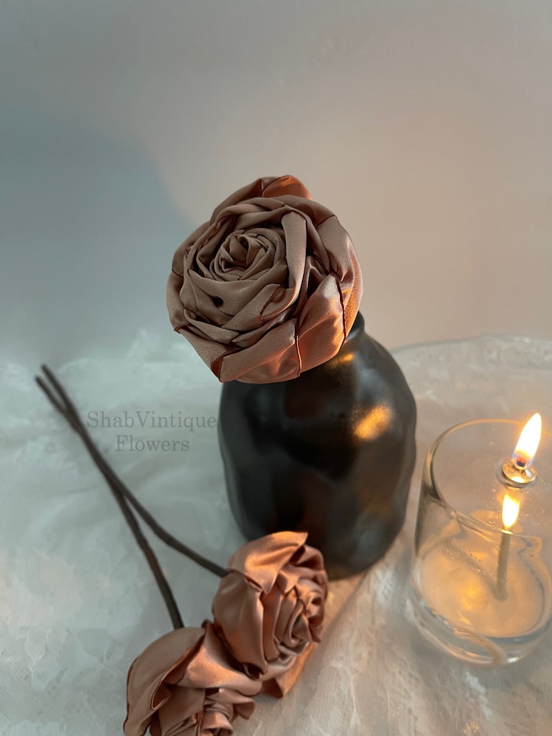 Rose Gold flower 12 inch stems, Wedding Flower centerpiece, reception table decorations, Wedding Arch Flowers image 7