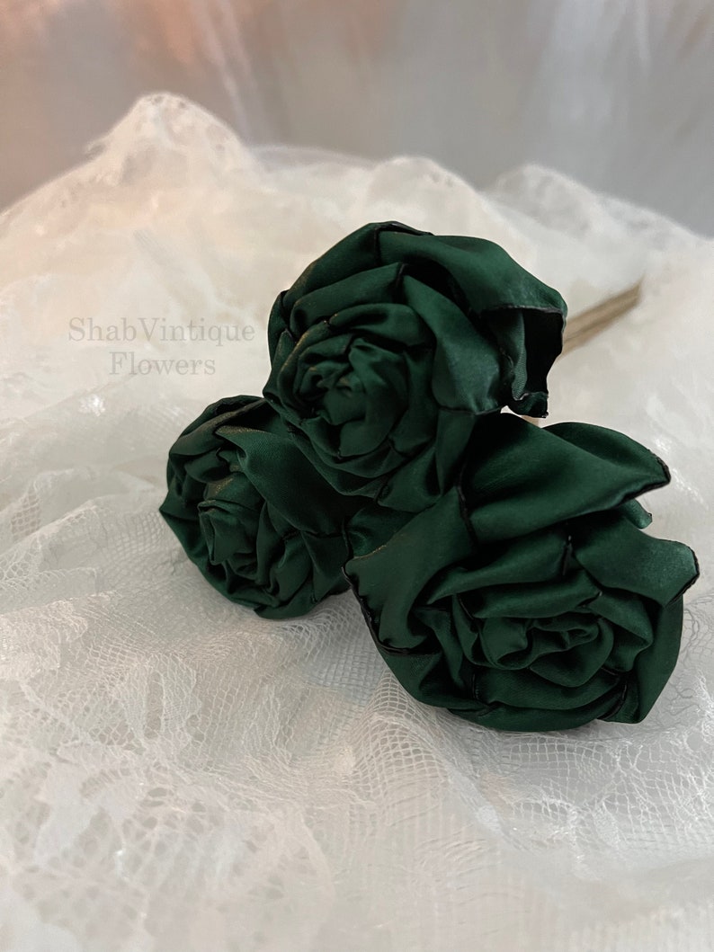 Emerald flower 12 inch stems, Wedding Flower centerpiece, reception table decorations, Wedding Arch Flowers image 7
