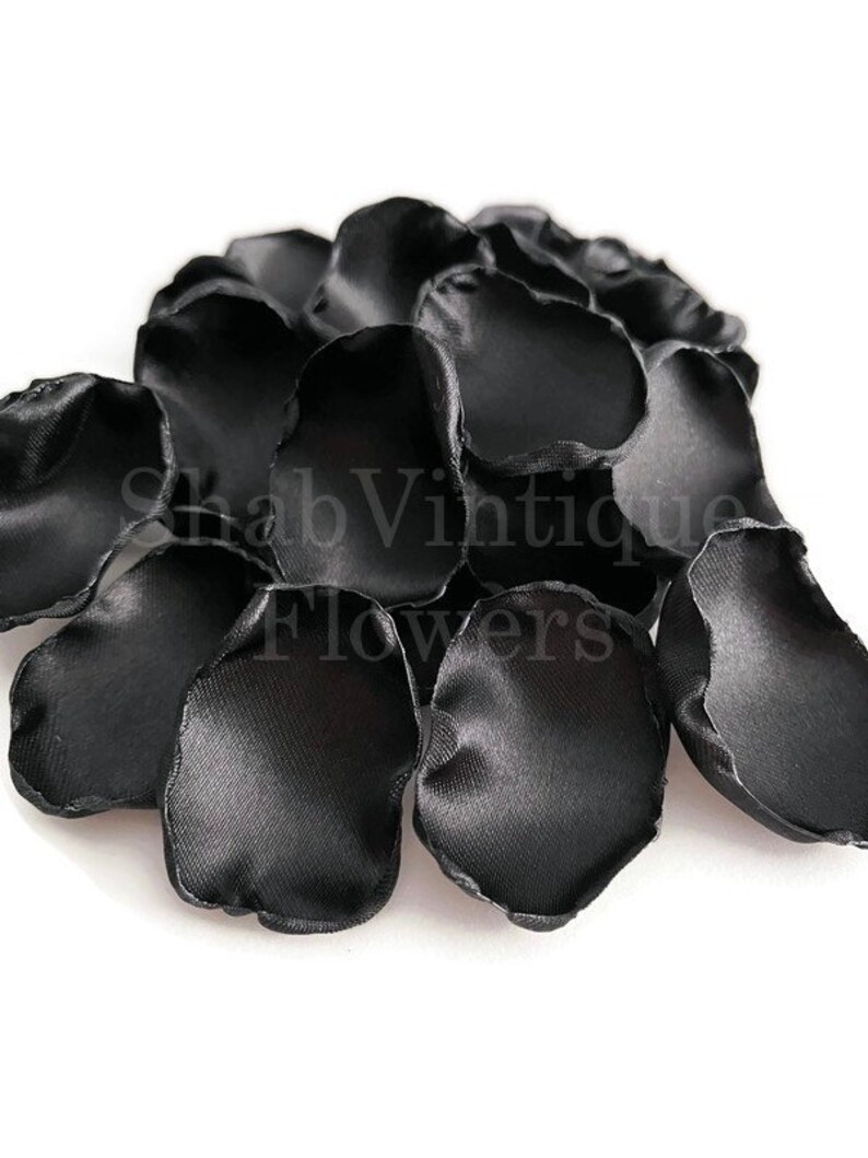 Black Flower Petals Black Rose Petals Table Decor Flower Etsy