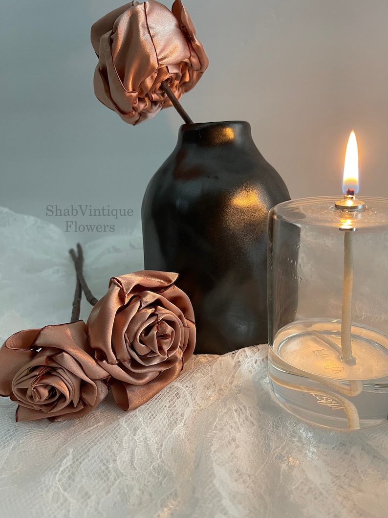 Rose Gold flower 12 inch stems, Wedding Flower centerpiece, reception table decorations, Wedding Arch Flowers image 3