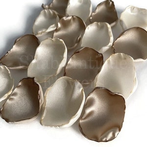 Champagne and ivory flower petals, flower girl petals, traditional wedding decor, birthday party