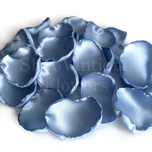 Ice Blue flower petals, Country barn wedding decor, flower girl petals, baby shower and bridal shower decor