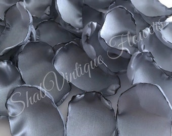 Dusty Blue Satin Flower Petals, Wedding Decor