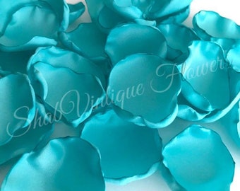 Wedding Aisle Decorations, Turquoise flower petals, Flower Girl Petals, Birthday Party
