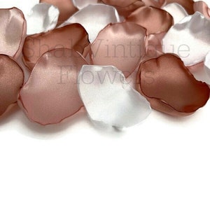 Rose Gold, Blush pink, White flower petals, Wedding Decor, table decor, flower girl petals, bridal shower, baby shower image 4